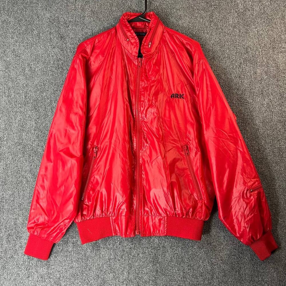 Vintage Road Runner Racing Red Nylon Jacket Size L